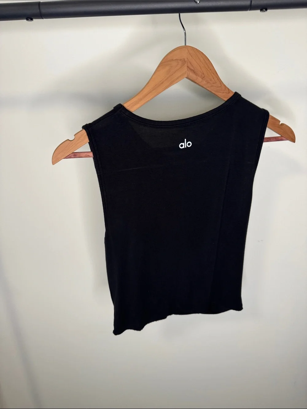 ALO Yoga Black Twist-Front Tank
